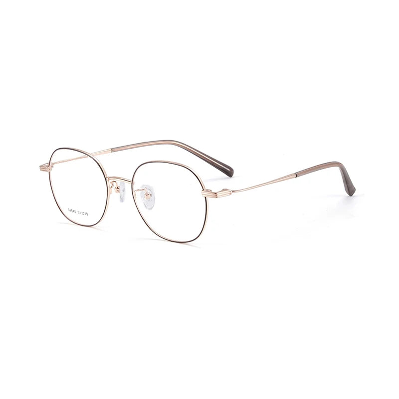 Xbora Unisex Full Rim Round Square Alloy Eyeglasses 34540
