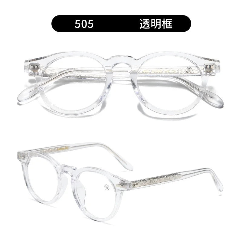 Nobler Unisex Full Rim Round Cat Eye Acetate Eyeglasses C505 Full Rim Nobler C5