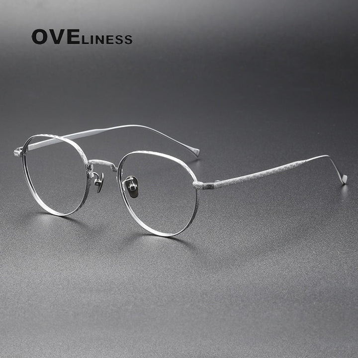 Oveliness Unisex Full Rim Square Titanium Eyeglasses 169 Full Rim Oveliness silver