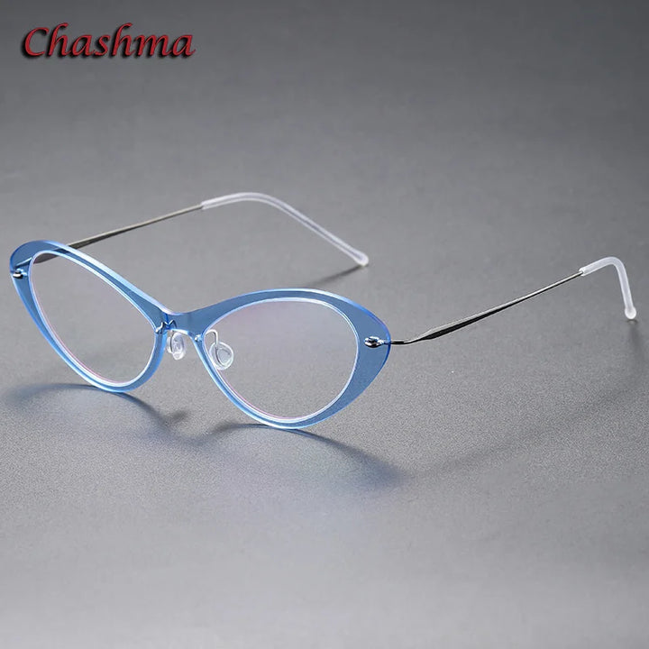 Chashma Ochki Women's Full Rim Cat Eye Titanium Nylon Eyeglasses 316550
