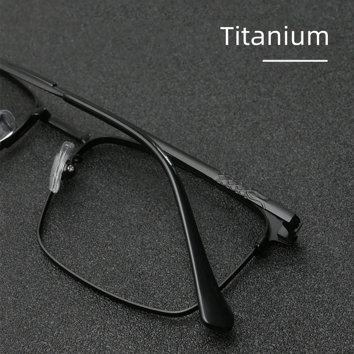 Kocolior Unisex Full Rim Big Square Titanium Eyeglasses 3010 Full Rim Kocolior