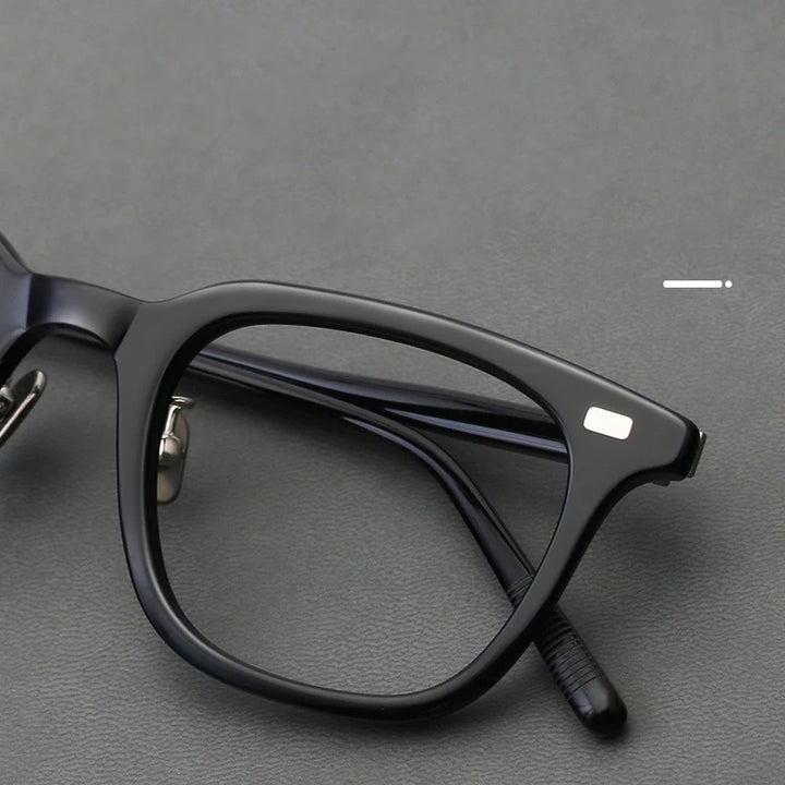 Black Mask Women's Full Rim Square Acetate Eyeglasses Bm319 Full Rim Black Mask