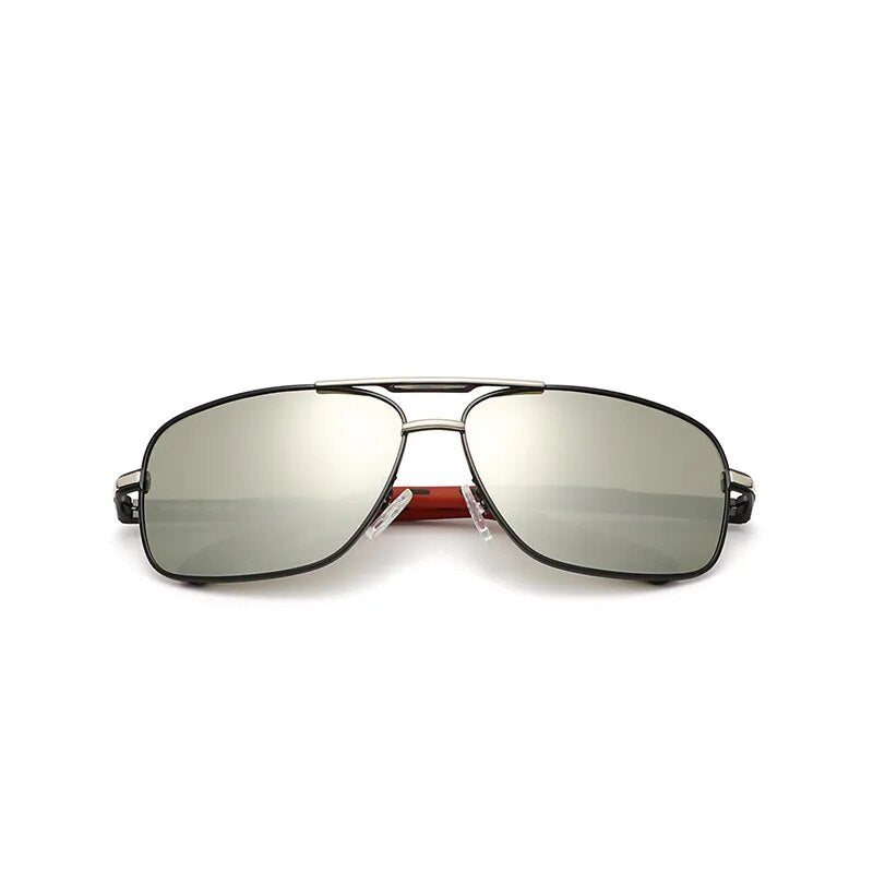 Oley Women's Full Rim Square Double Bridge Aluminum Magnesium Polarized Sunglasses Y7613 Sunglasses Oley