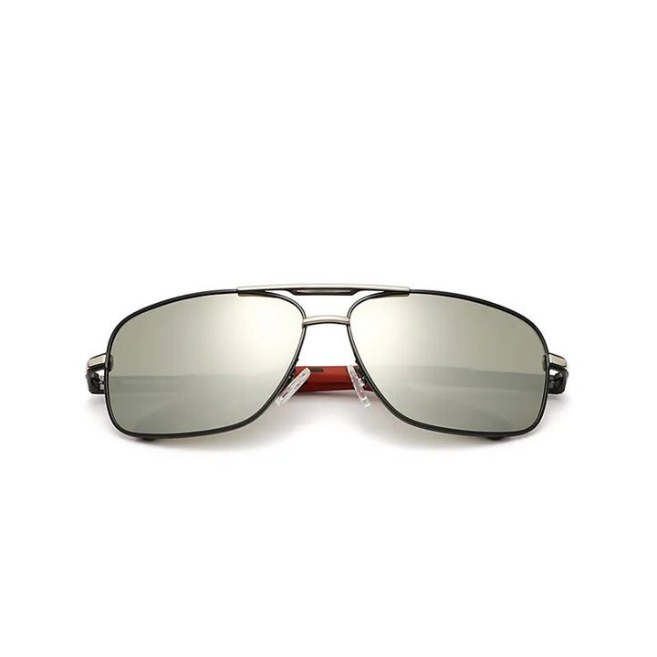Oley Women's Full Rim Square Double Bridge Aluminum Magnesium Polarized Sunglasses Y7613 Sunglasses Oley