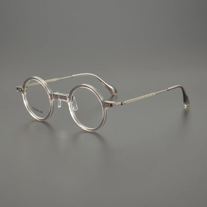 Nobler Unisex Full Rim Round Acetate Titanium Eyeglasses 396100