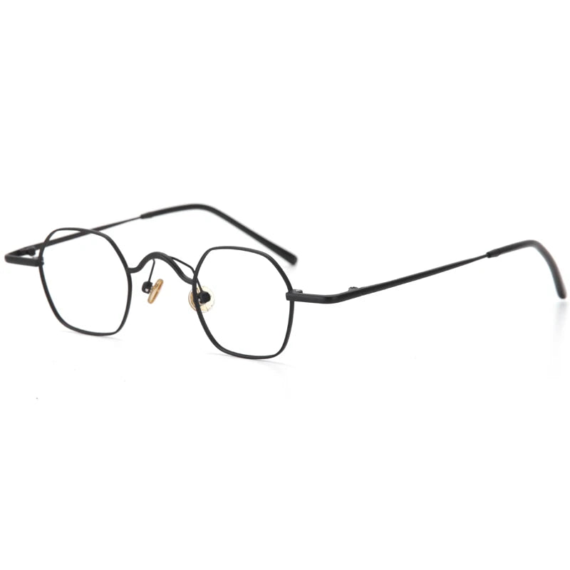 Aror Women's Full Rim Flat Top Polygon Titanium Eyeglasses 54019