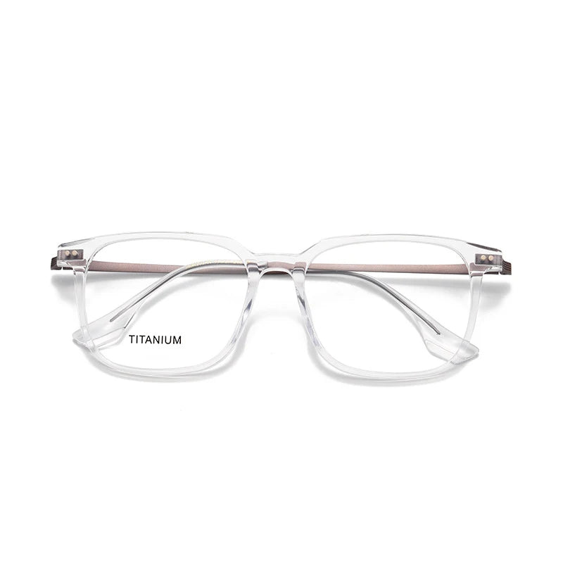 Nobler Unisex Full Rim Square Titanium Acetate Eyeglasses 396101