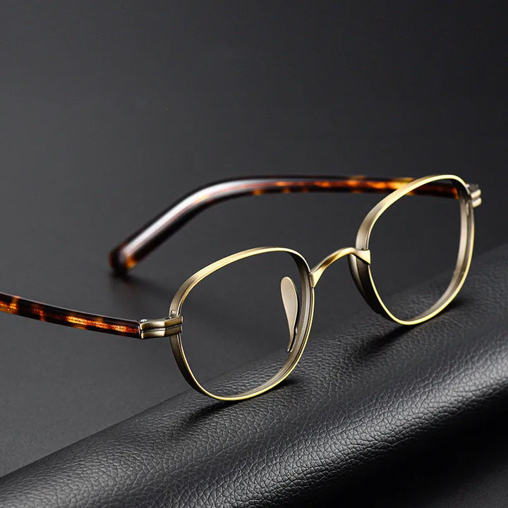 Kocolior Unisex Full Rim Round Titanium Hyperopic Reading Glasses 8017 Reading Glasses Kocolior
