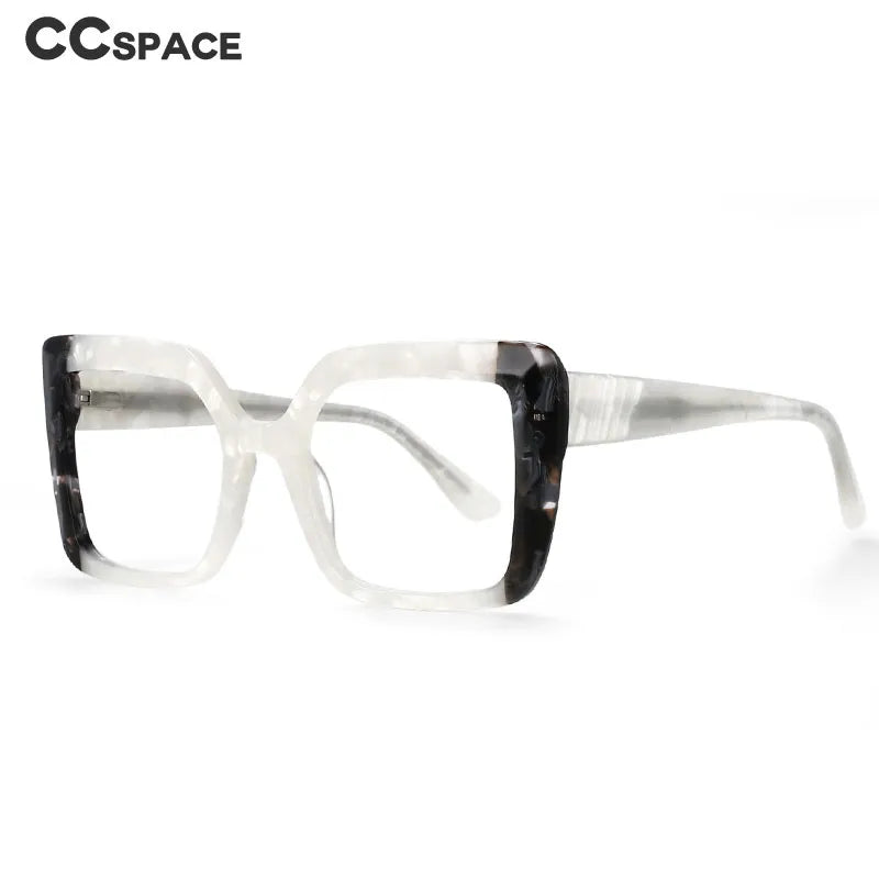 CCspace Women's Full Rim Square Acetate Hyperopic Reading Glasses R56956 Reading Glasses CCspace