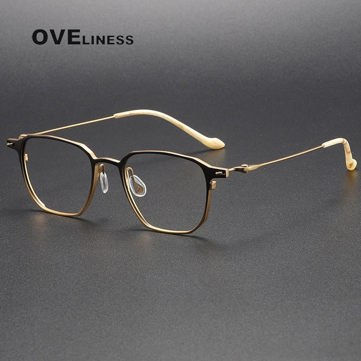 Oveliness Unisex Full Rim Square Titanium Eyeglasses 20-2317 Full Rim Oveliness   