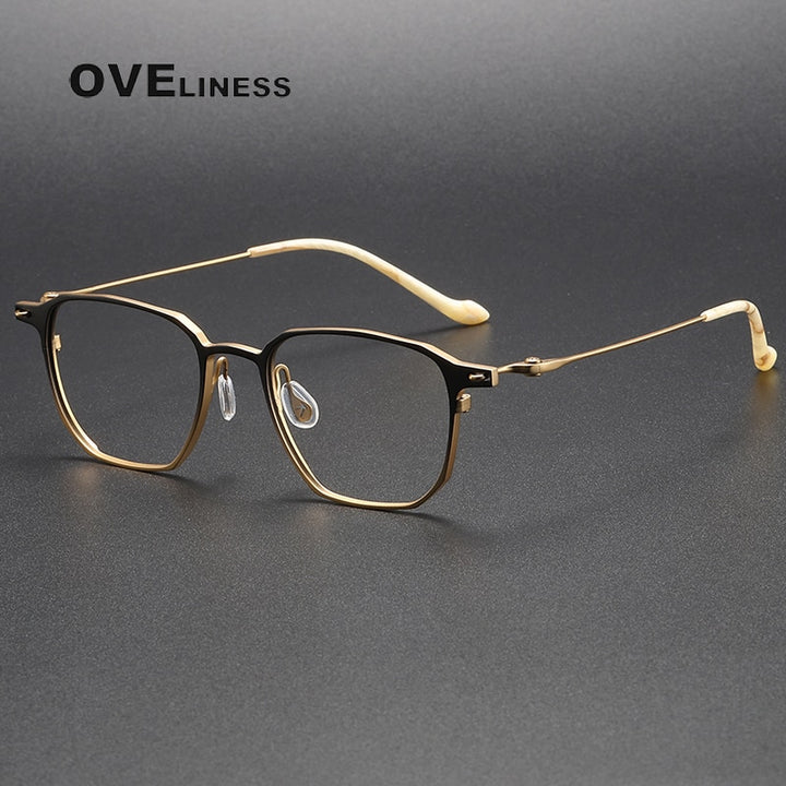 Oveliness Unisex Full Rim Square Titanium Eyeglasses 20-2317 Full Rim Oveliness