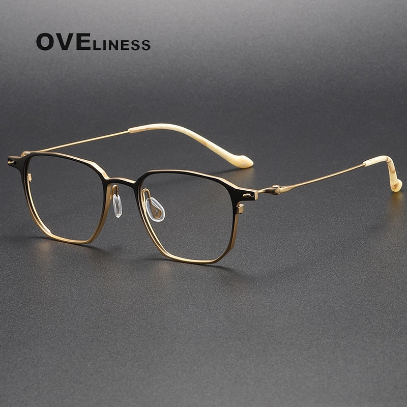 Oveliness Unisex Full Rim Square Titanium Eyeglasses 20-2317 Full Rim Oveliness   