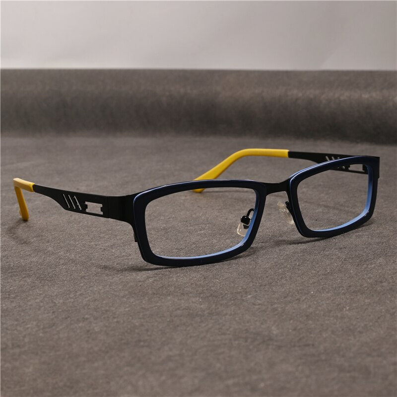 Cubojue Unisex Full Rim Rectangle Alloy Myopic Reading Glasses 2108m Reading Glasses Cubojue