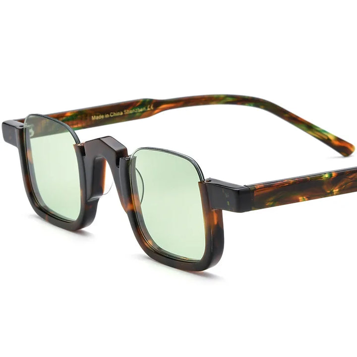 Nobler Women's Semi Rim Bottom Square Acetate Polarized Sunglasses 9352 Sunglasses Nobler C2