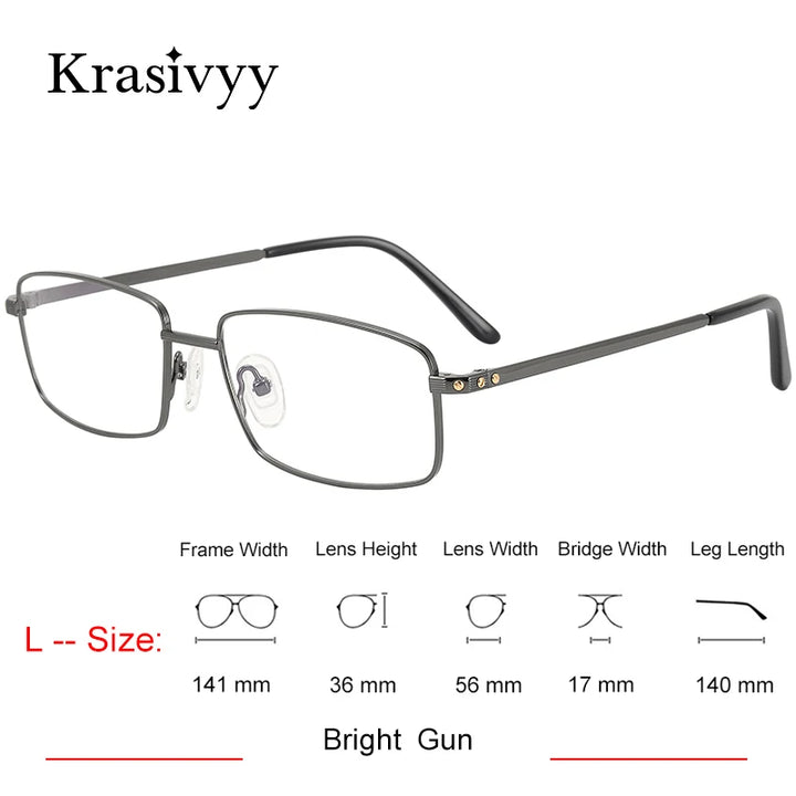 Krasivyy Unisex Full Rim Square Oval Titanium Eyeglasses 60085
