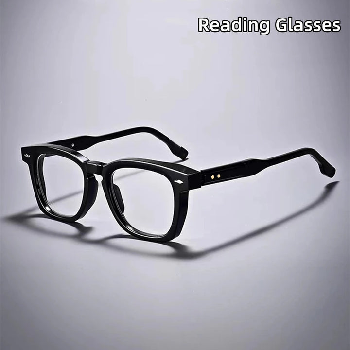 Kocolior Men's Full Rim Square Acetate Hyperopic Reading Glasses 3670 Reading Glasses Kocolior