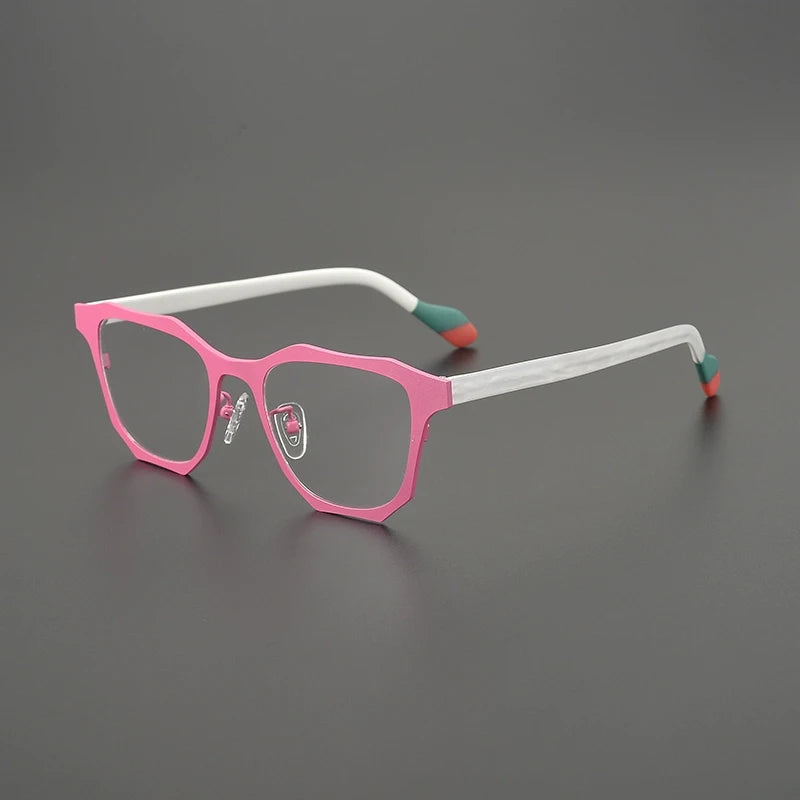 Gatenac Women's Full Rim Square Acetate Titanium Eyeglasses G85883