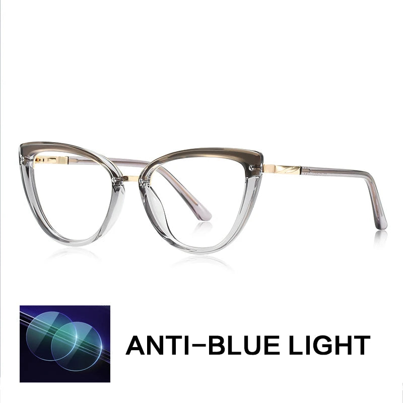 Gatenac Women's Full Rim Cat Eye Tr 90 Titanium Reading Glasses Gx2221