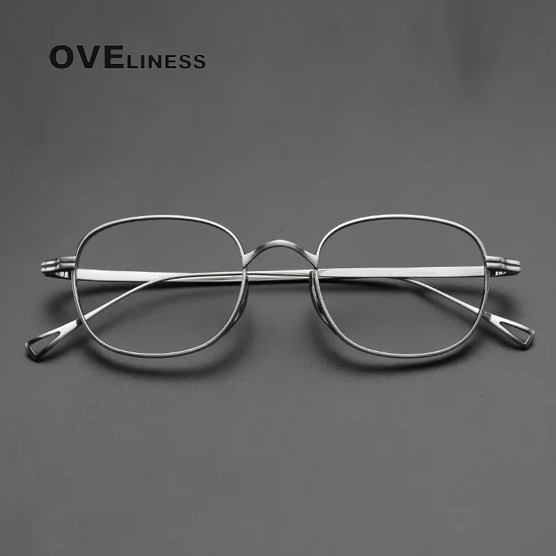 Oveliness Unisex Full Rim Oval Square Thin Titanium Eyeglasses 810518