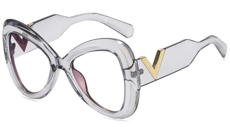 CCspace Women's Full Rim Butterfly Tr 90 Alloy Reading Glasses 802579