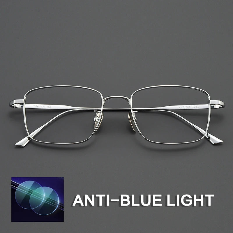 Gatenac Women's Full Rim Polygon Square Titanium Reading Glasses G2138