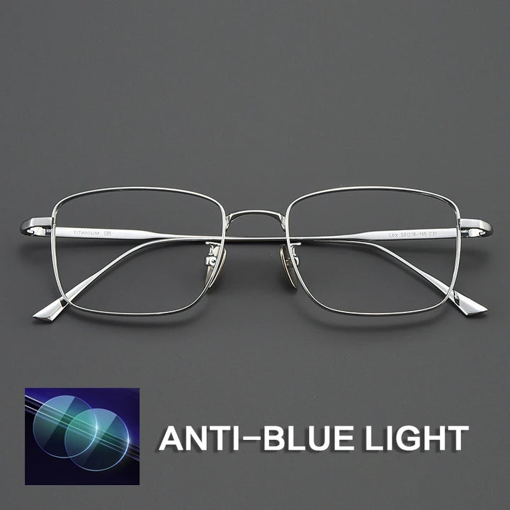 Gatenac Women's Full Rim Polygon Square Titanium Reading Glasses G2138