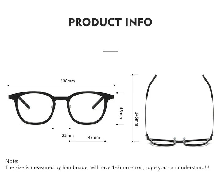 Aimee Women's Full Rim Square Titanium Acetate Eyeglasses 81051 Full Rim Aimee