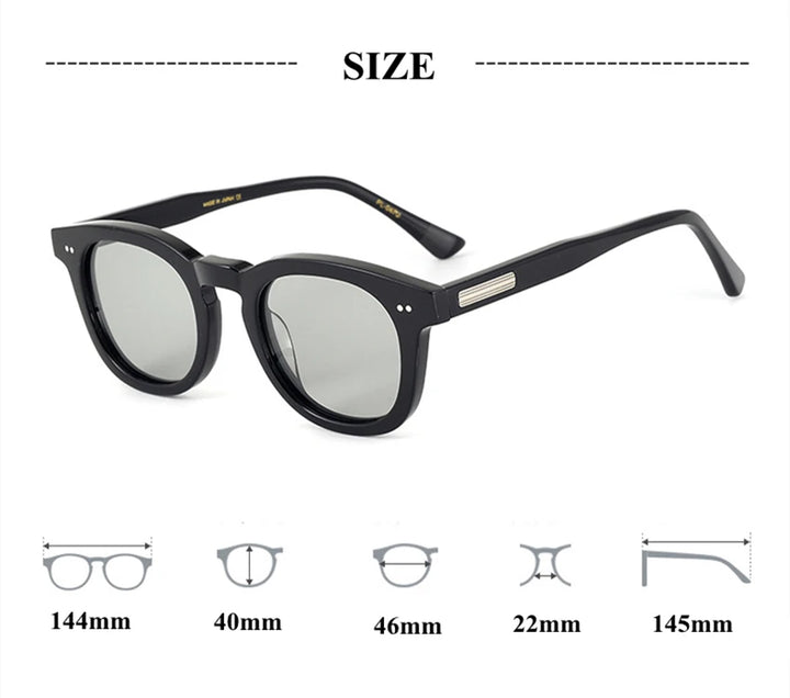 Black Mask Unisex Full Rim Square Acetate Polarized Sunglasses 4946 Sunglasses Black Mask