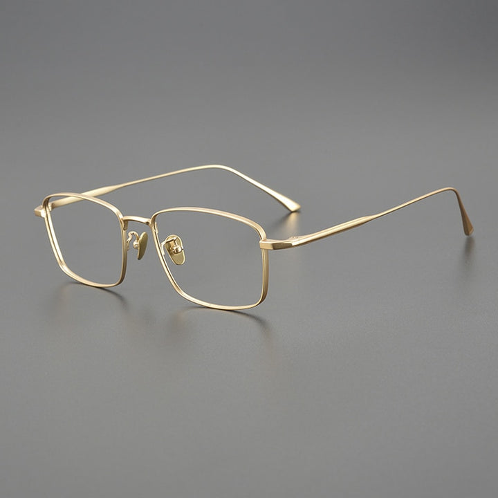 Gatenac Unisex Full Rim Square Titanium Eyeglasses Gxyj1100 Full Rim Gatenac