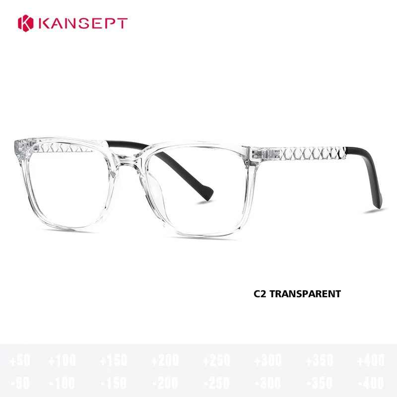 Kansept Unisex Full Rim Square Tr 90 Alloy Reading Glasses 62017