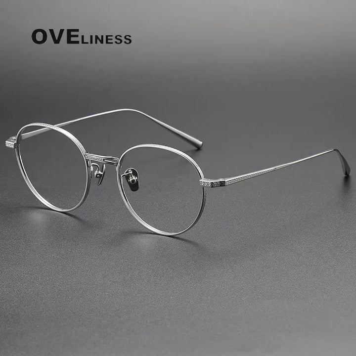 Oveliness Women's Full Rim Round Titanium Eyeglasses 213017