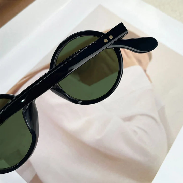 Yujo Unisex Full Rim Round Acetate Sunglasses 4225s Sunglasses Yujo