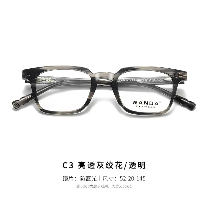 Reven Jate Women's Full Rim Oval Square Tr 90 Alloy Eyeglasses 22249