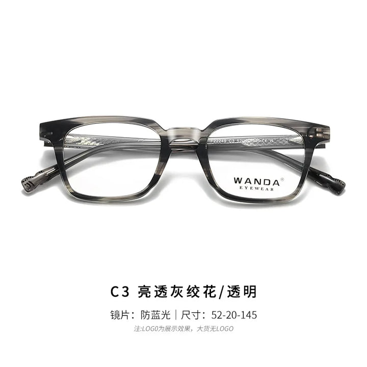 Reven Jate Women's Full Rim Oval Square Tr 90 Alloy Eyeglasses 22249