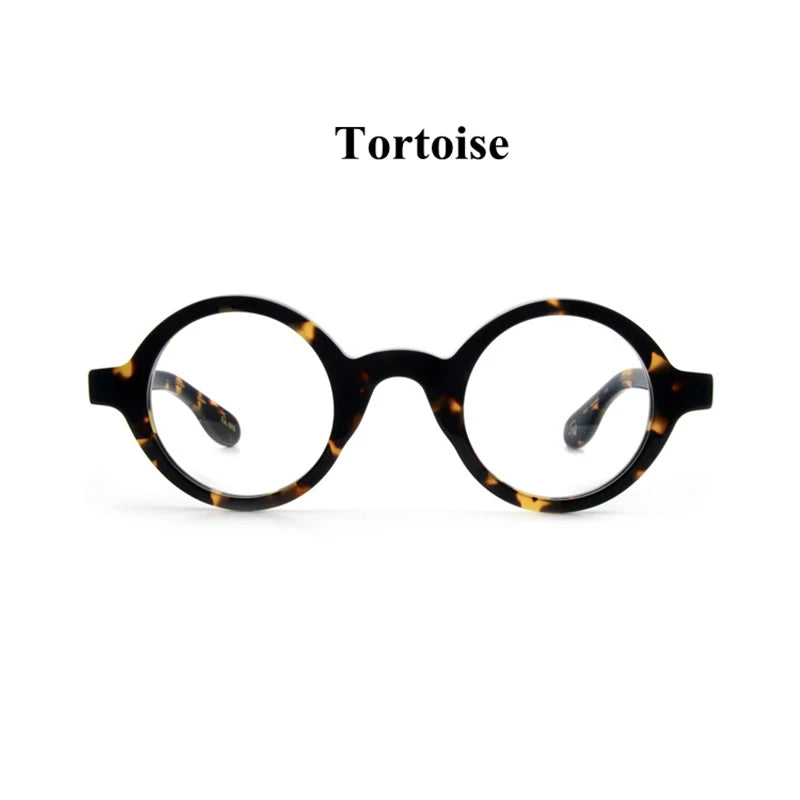 Black Mask Full Rim Round Acetate Optical Eyeglasses 424221 Full Rim Black Mask Tortoise