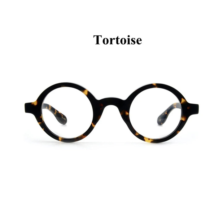 Black Mask Full Rim Round Acetate Optical Eyeglasses 424221 Full Rim Black Mask Tortoise