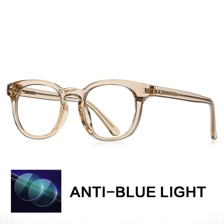 Gatenac Unisex Full Rim Square Tr 90 Titanium Reading Glasses Gxyj2125