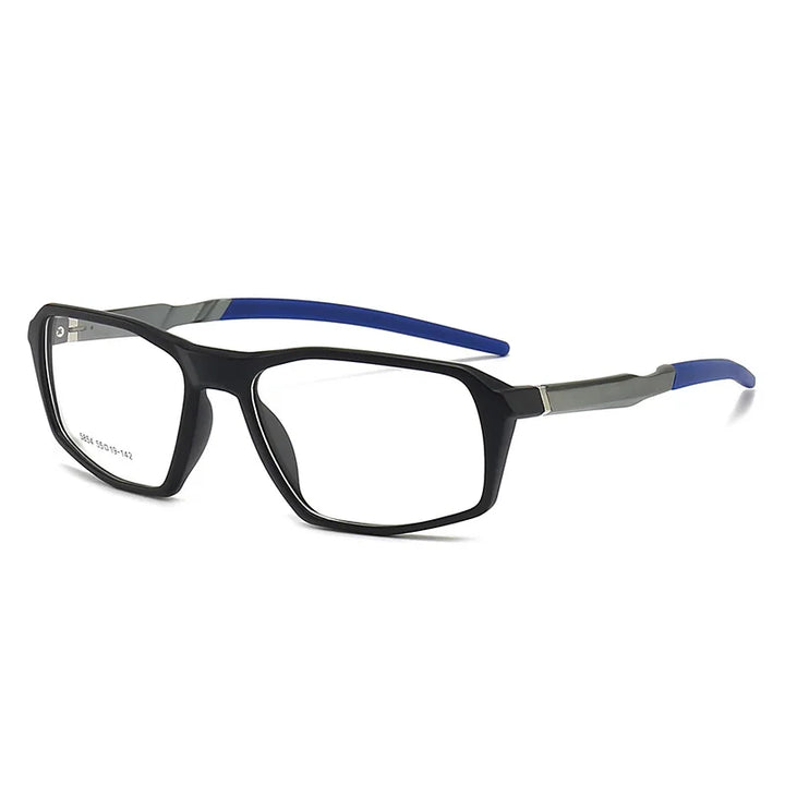 Yimaruili Unisex Full Rim Square Tr 90 Aluminum Sport Eyeglasses 5854