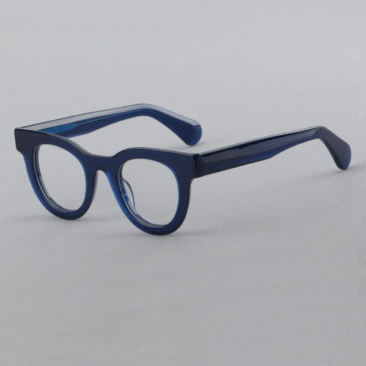 Hewei Unisex Full Rim Oval Thick Acetate Eyeglasses 882259 Full Rim Hewei C1