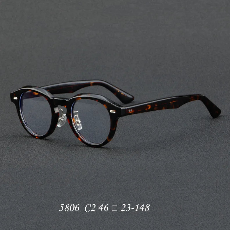 CCspace Unisex Full Rim Square Acetate Eyeglasses 57413 Full Rim CCspace leopard