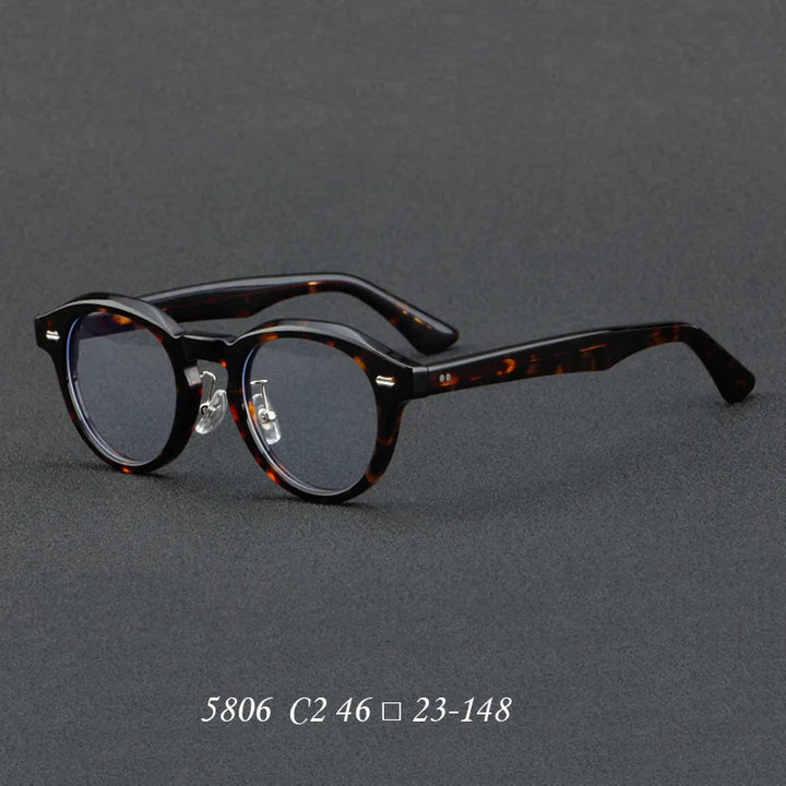 CCspace Unisex Full Rim Square Acetate Eyeglasses 57413 Full Rim CCspace leopard  