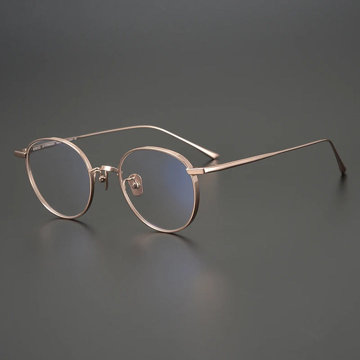 Black Mask Women's Full Rim Oval Round Titanium Eyeglasses 34835