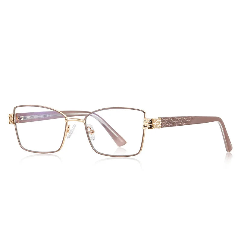 CCspace Women's Full Rim Square Alloy Tr 90 Reading Glasses 310553