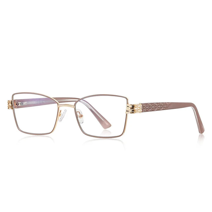 CCspace Women's Full Rim Square Alloy Tr 90 Reading Glasses 310553