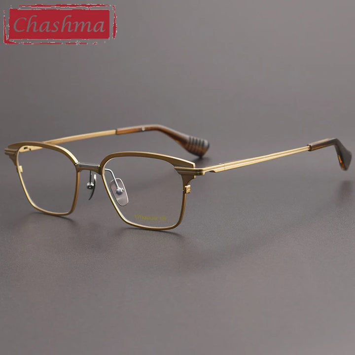 Chashma Unisex Full Rim Big Polygon Square Titanium Eyeglasses 17524