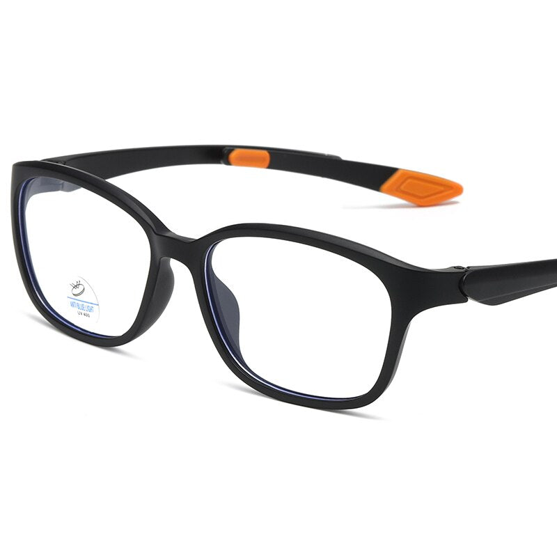 Reven Jate Men's Full Rim Square Polycarbonate Sport Eyeglasses 81299 Full Rim Reven Jate C2  