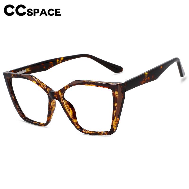 CCspace Unisex Full Rim Large Square Tr 90 Titanium Eyeglasses 56443 Full Rim CCspace