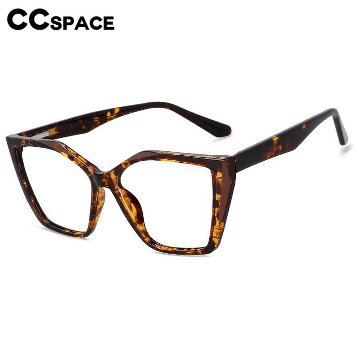 CCspace Unisex Full Rim Large Square Tr 90 Titanium Eyeglasses 56443 Full Rim CCspace