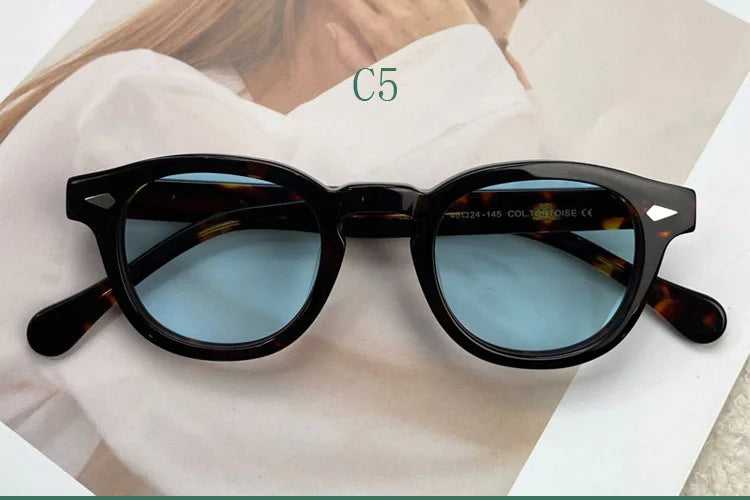 Yujo Women's Full Rim Oval Square Acetate Polarized Sunglasses Y4638 Sunglasses Yujo C5 CHINA