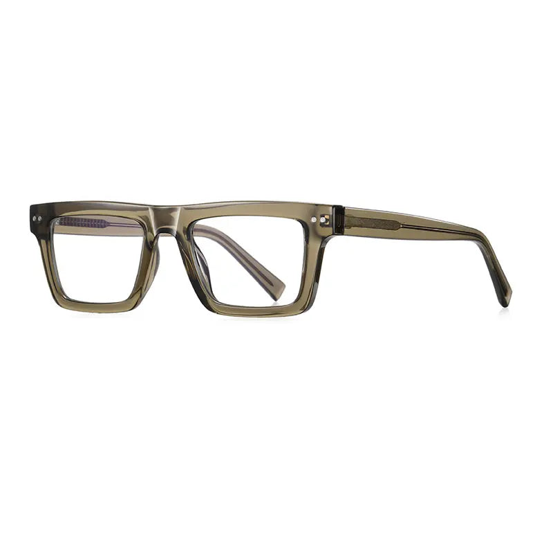 CCspace Unisex Full Rim Square Tr 90 Titanium Eyeglasses 57176 Full Rim CCspace C2Tea
